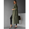 Kaki oversize dlhý kabát AERYTY