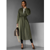 Kaki oversize dlhý kabát AERYTY