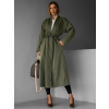 Kaki oversize dlhý kabát AERYTY