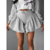 Šedá kraťásková balónová sukňa KORTA
