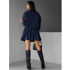 Tmavo modrý komplet PYLADES so skladanou sukňou