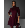 Vínové áčkové džersejové šaty CUONG so zipsom