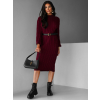 Vínové maxi svetrové šaty FRIDOLINA