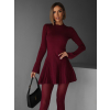 Vínové vypasované krátke šaty GIAHANY