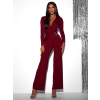 Bordó elegantný spoločenský overal BAOTRA
