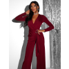 Bordó elegantný spoločenský overal BAOTRA