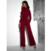 Bordó elegantný spoločenský overal BAOTRA