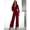 Bordó elegantný spoločenský overal BAOTRA