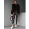 Hnědý krátký faux fur kožešinový kabátek HILARI (Veľkosť M/L)