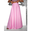 Ružová saténová dlhá zavinovacia sukňa DENISSE