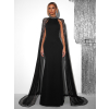 Čierne plesové dlhé šaty MORMONT s vlečkou