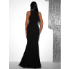 Čierne večerné dlhé šaty NOVES s kamienkami