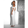 Biele elegantné večerné dlhé šaty KHAN