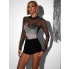 Černé elegantní body MARTINA (Veľkosť ONESIZE)