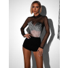 Černé elegantní body MARTINA (Veľkosť ONESIZE)