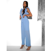 Modrý elegantný plisovaný overal TAUTRIS