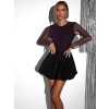Vínové elegantné krátke šaty NONNOSUS