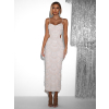 Biele luxusné trblietavé večerné šaty LUMPUR