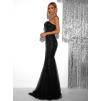 Čierne večerné trblietavé šaty LOBOS s flitrami