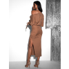 Svetlo hnedý komplet so sukňou TIMOTHY