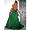 Zelené dlhé saténové večerné šaty HAMBUR