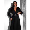 Čierne dlhé spoločenské šaty GINEVRA