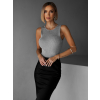 Šedé elegantní body VUONG s mašlemi (Veľkosť ONESIZE)