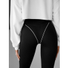 Černé zeštíhlující elastické legíny NUTALA (Veľkosť L/XL)