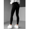Černé zeštíhlující elastické legíny NUTALA (Veľkosť L/XL)