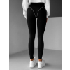 Černé zeštíhlující elastické legíny NUTALA (Veľkosť L/XL)