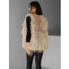 Béžová faux fur kožíšková vesta NERINGA (Veľkosť M/L)