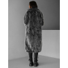 Černý faux fur dlouhý kožešinový kabát KINKA (Veľkosť M/L)