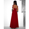 Červené dlhé spoločenské šaty LERDISEL na ramienka