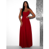 Červené dlhé spoločenské šaty LERDISEL na ramienka