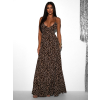 Leopardie elegantné dlhé šaty DIYANNE