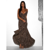 Leopardie elegantné dlhé šaty DIYANNE