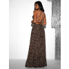 Leopardie elegantné dlhé šaty DIYANNE
