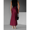 Vínová dlhá saténová sukňa REGENORY