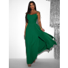 Zelené dlhé spoločenské šaty LERDISEL na ramienka