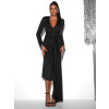 Čierne elegantné šaty AUTIS s výstrihom