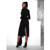 Čierne elegantné šaty AUTIS s výstrihom