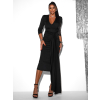 Čierne elegantné šaty AUTIS s výstrihom