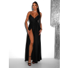 118065 1 cerne satenove dlouhe saty patilla s vystrihem