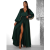 118080 5 smaragdove satenove maxi saty woman s dlouhym rukavem