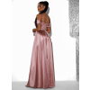 Staroružové saténové dlhé spoločenské šaty DIJATA