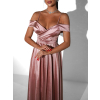 Staroružové saténové dlhé spoločenské šaty DIJATA