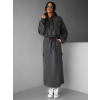 Šedý štýlový teplákový komplet so sukňou BINDYA