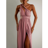 Staroružové dlhé šaty KATIE s viazaním