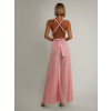 Svetloružový dlhý variabilný overal PERCY na zaväzovanie