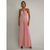 Svetloružový dlhý variabilný overal PERCY na zaväzovanie